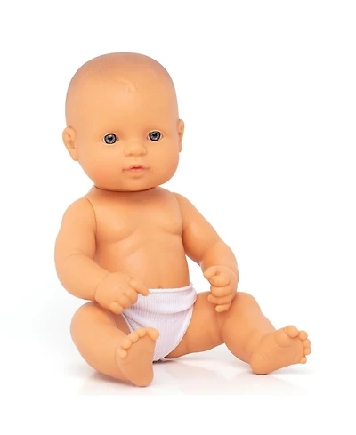 Miniland Doll 12 5/8'' Caucasian Girl (Polybag) - Made in Spain, Anatomically Correct, Quality, Inclusion