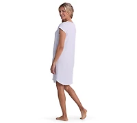 Miss Elaine Women's Short-Sleeve V-Neck Nightgown