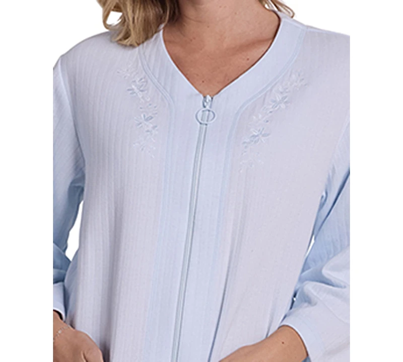 Miss Elaine Women's Long-Sleeve Quilted Knit Robe