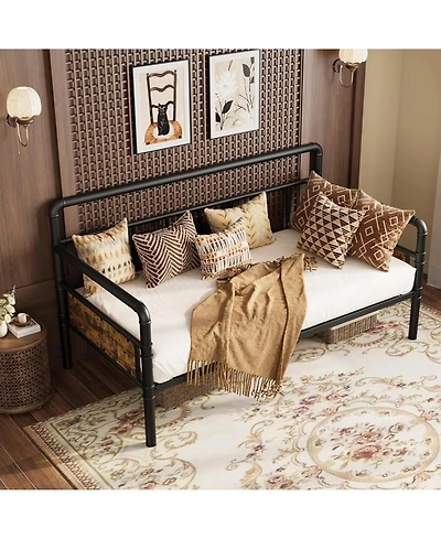 gaomon Metal Daybed Frame, Heavy Duty Metal Twin Bed Frame, Daybed for Living Room Bedroom Guest Room