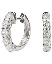 Diamond Hoop Earrings in 14k White Gold (1-1/2 ct. t.w.)