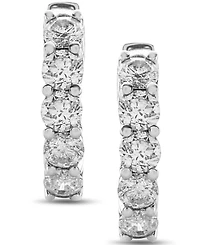 Diamond Hoop Earrings in 14k White Gold (1-1/2 ct. t.w.)