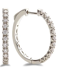 Diamond Hoop Earrings (5/8 ct. t.w.) in 14k White Gold