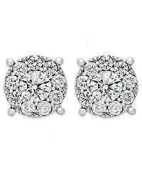 Diamond Halo Stud Earrings (1 ct. t.w.) in 14k White Gold