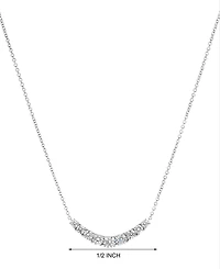 Diamond Curve Statement Necklace (1 ct. t.w.) in 14k White Gold