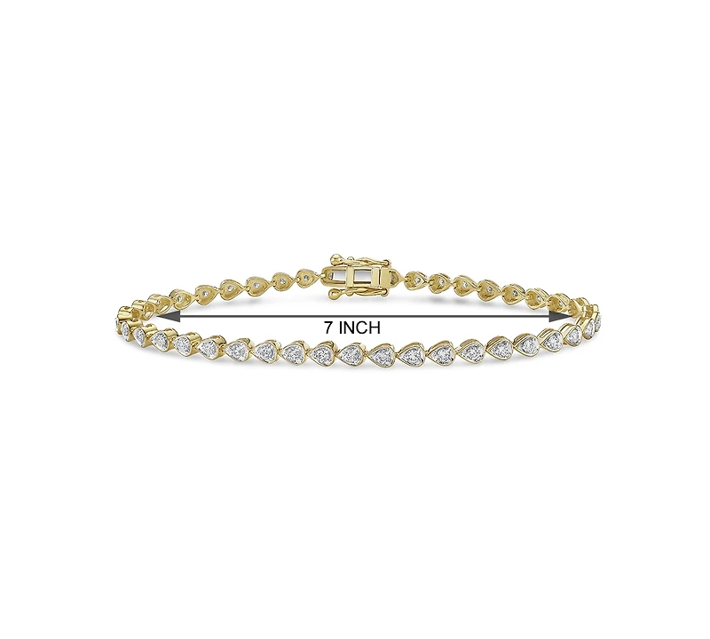 Diamond Teardrop Link Tennis Bracelet (1 ct. t.w.) in 14k Gold