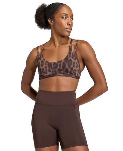 adidas Women's Optime Leopard Strappy Light Support Bra