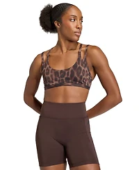 adidas Women's Optime Leopard Strappy Light Support Bra