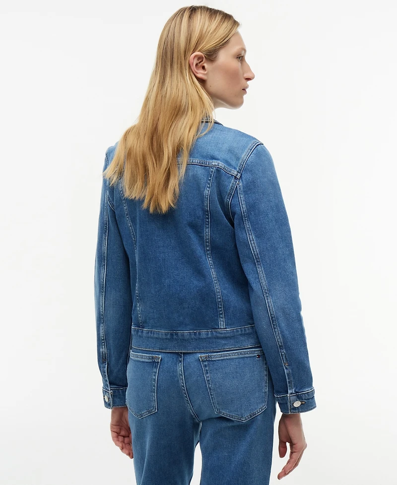 Tommy Hilfiger Women's Slim-Fit Collared Denim Jacket
