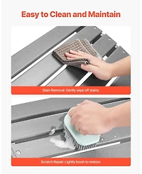 Sugift Adirondack Ottoman 21.5L x 18.9W in Hdpe Plastic Weather-Resistant Foldable