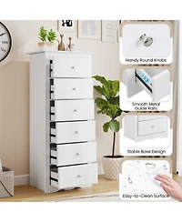 Gouun 6-Drawer Tall Chest Dresser for Bedroom Storage