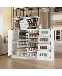 Famapy 19 Drawers Dressers, Nail Table, Makeup Table, Cosmetics Counter