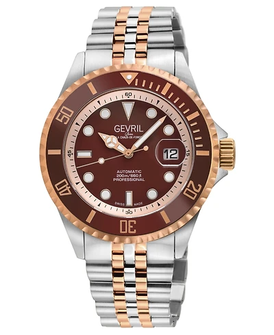 Gevril Men's Wall Street Swiss Automatic Two-Tone Ss/Iprg Bracelet Watch