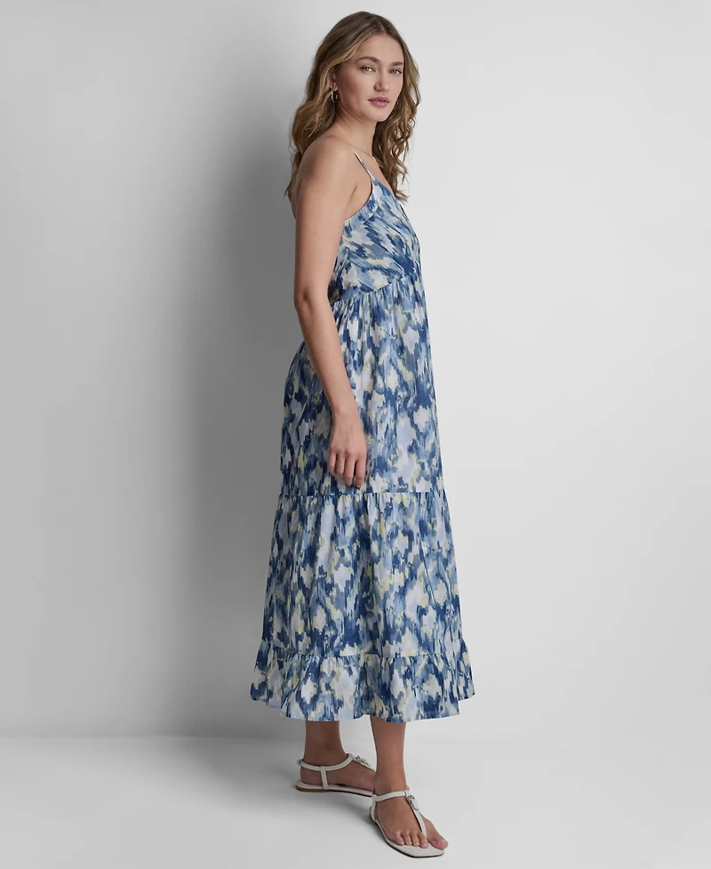 Dkny Jeans Women's V-Neck Tiered Tank Dress