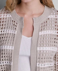 Dkny Jeans Women's Relaxed Fit Open-Front Cardigan