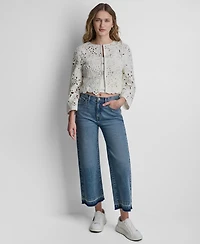 Dkny Jeans Women's Long-Sleeve Crewneck Cardigan