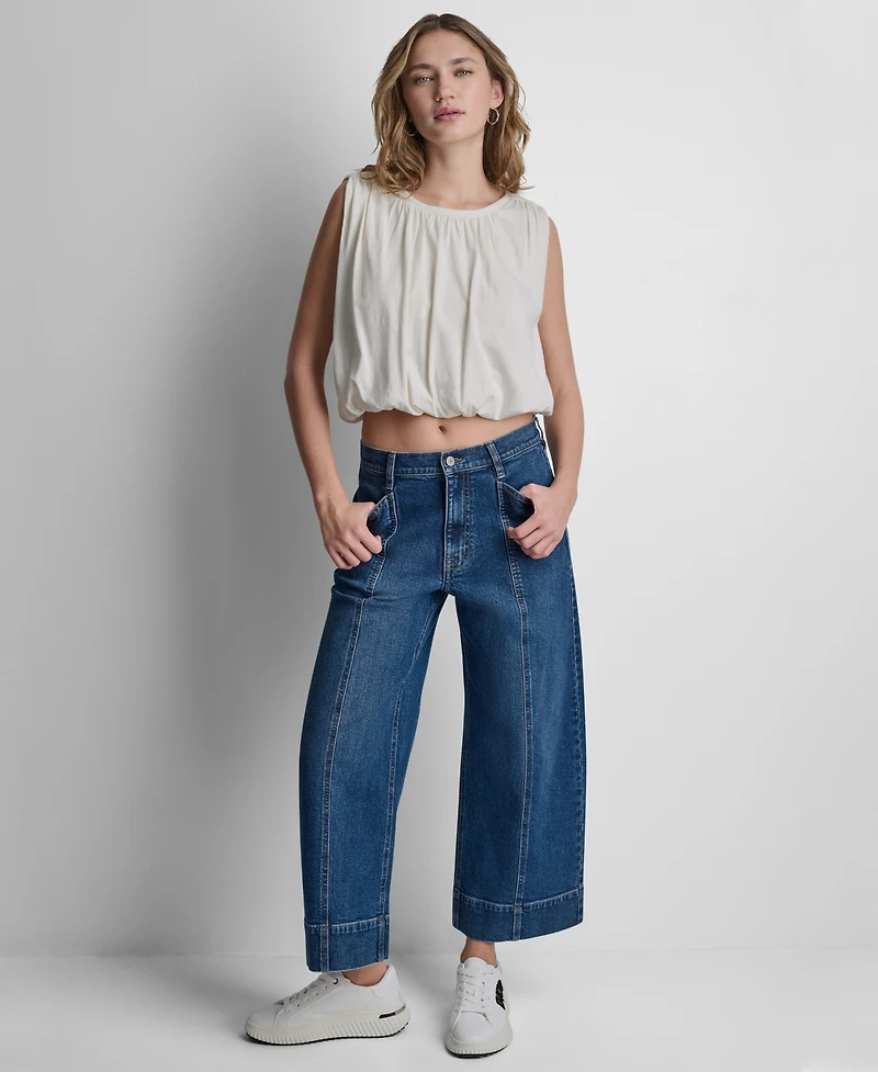 Dkny Jeans Women's Sleeveless Bubble Top