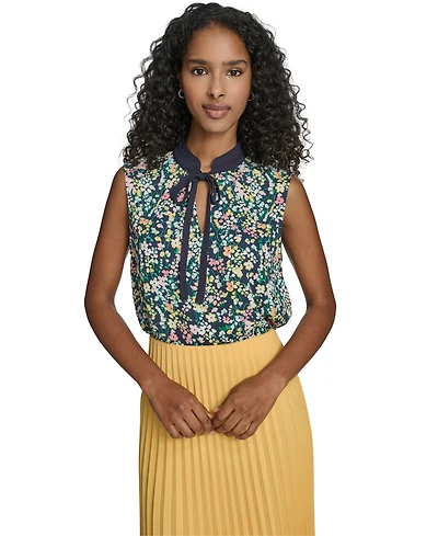 Tommy Hilfiger Women's Sleeveless V-Neck Blouse