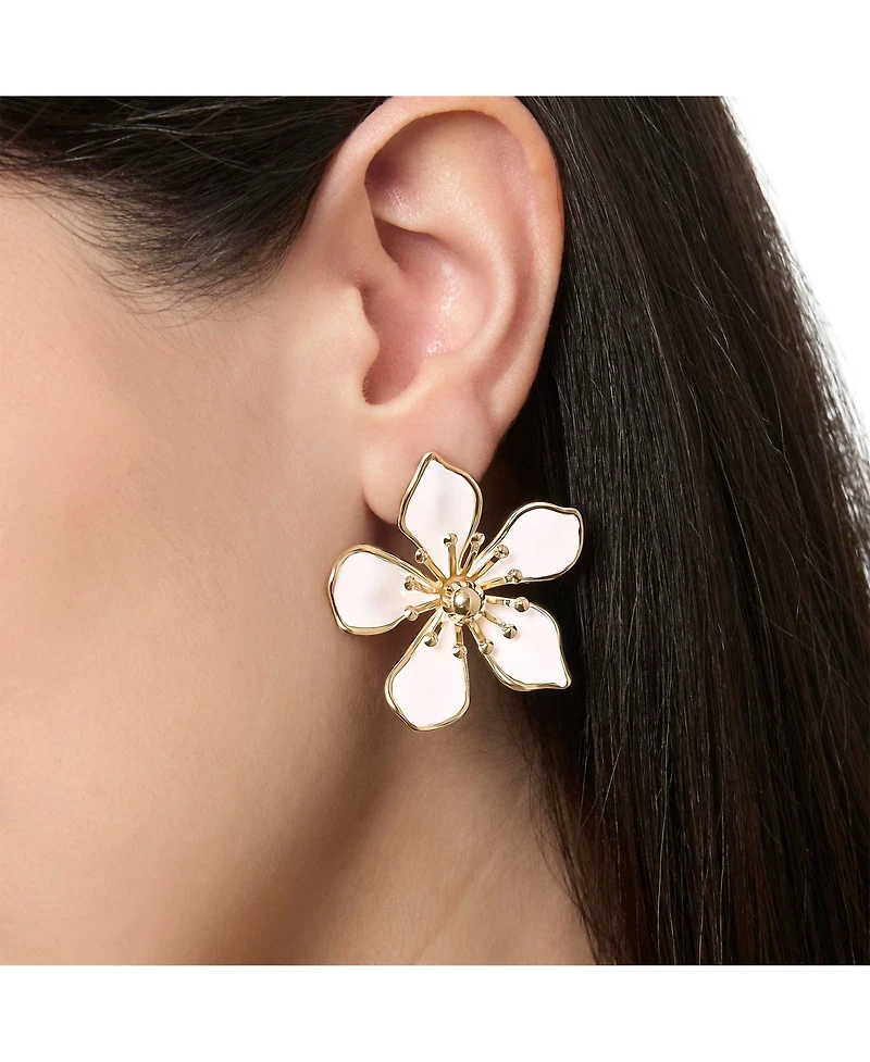 Jessica Simpson Enamel Flower Stud Earrings for Women