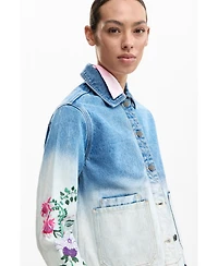 Desigual Women's Denim jacket flowers