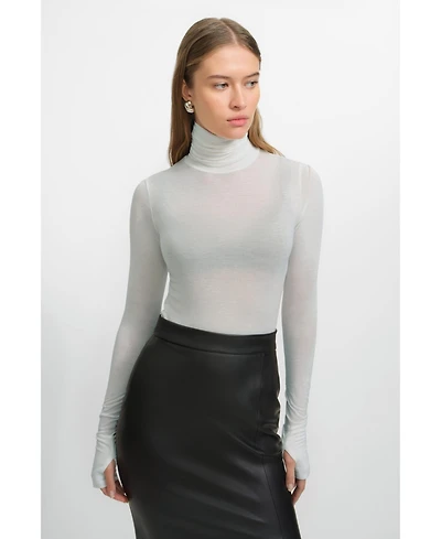 Marcella Women's Eloise Sheer Turtleneck