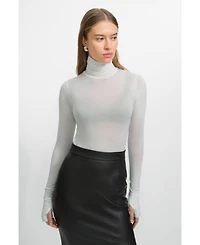 Marcella Women's Eloise Sheer Turtleneck