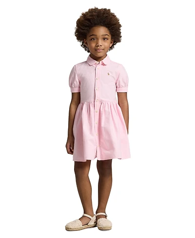 Polo Ralph Lauren Girls' 2T-6X Cotton Oxford Shirtdress