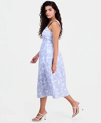 Sam Edelman Women's Palm Print Square-Neck A-line Dress