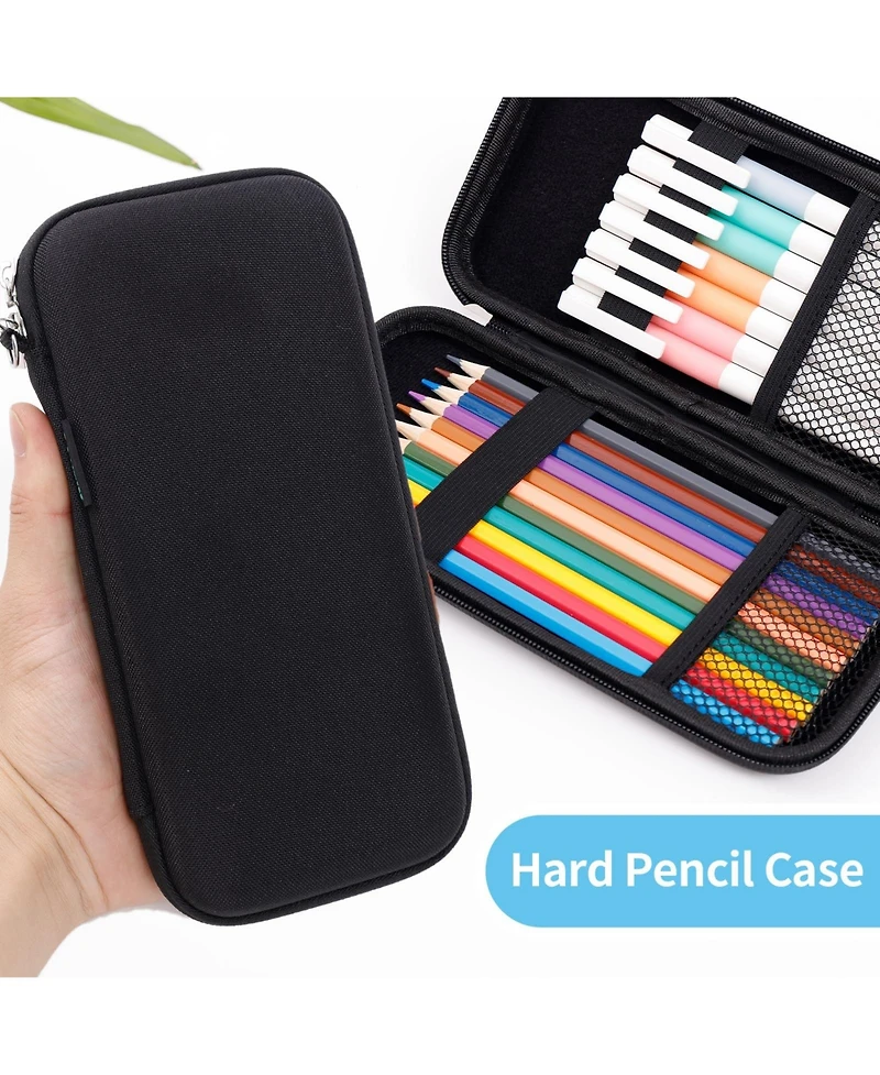 Gnuadz Hard Pencil Case Box Zipper Pen Carrying Durable Upgraded Standard