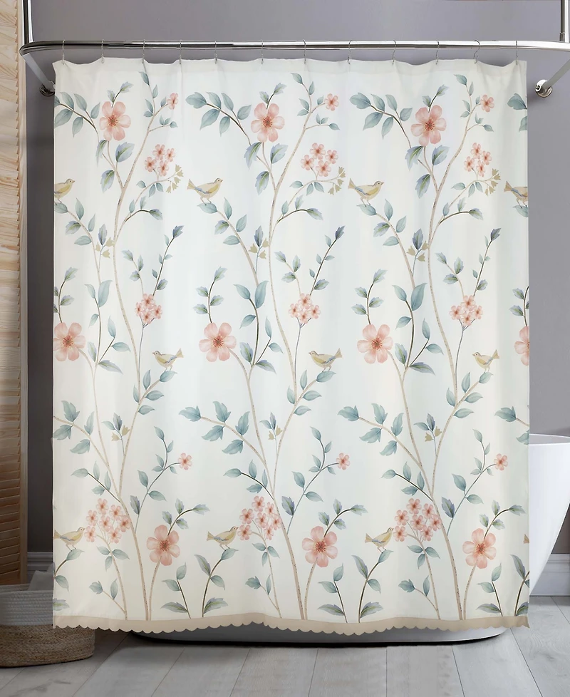 Avanti Pretty Birds Shower Curtain, 72" x 72"