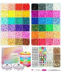 Gnuadz 12000 Clay Beads Bracelet Making Kit Friendship Crafts Gift Teens Adults 48 Colors