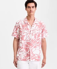 Alfani Men's Short-Sleeve Paperweight Floral Shirt, Macy's Exclusive - Vines