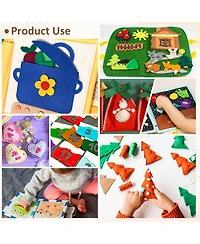 Gnuadz 12 Rolls Soft Felt Fabric Sheets Diy Craft Sewing Nonwoven Patchwork Material