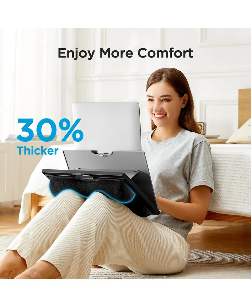 Gnuadz Laptop Stand Portable Adjustable 8 Angles Dual Cushion Bed Sofa Car Desk