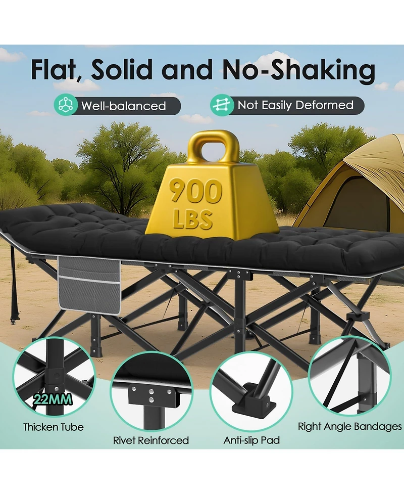 Gnuadz Camping Folding Heavy Duty Sleeping Bed Oxford Outdoor Recreation Gear