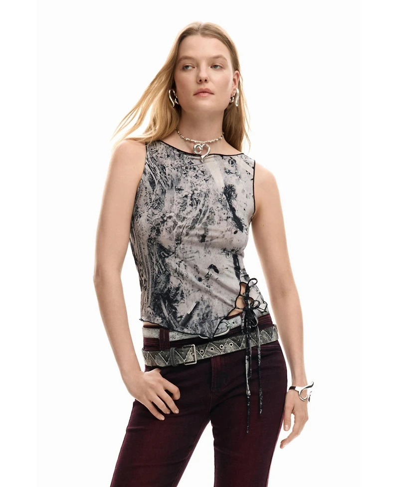 Desigual Women's T-shirt photo tied