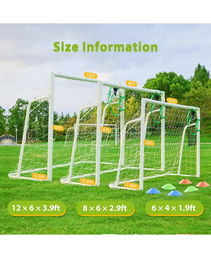 Gnuadz Soccer Goal Steel Backyard Target Net Outdoor Sports Gifts