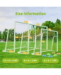 Gnuadz Soccer Goal Steel Backyard Target Net Outdoor Sports Gifts