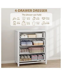 Gaomon Bedroom Dresser with 4 Drawers Clothes Storage Cabinet