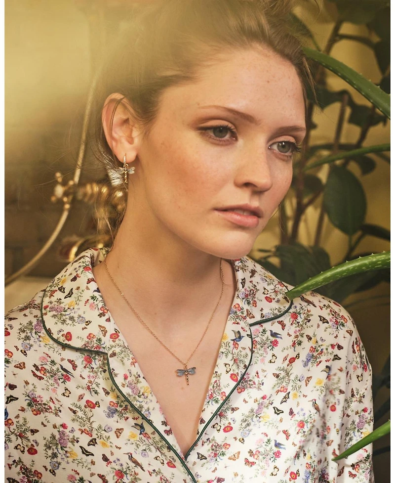 Fable England Dragonfly Crystal Necklace