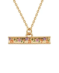 Fable England Folksy Floral T-Bar Chain Necklace