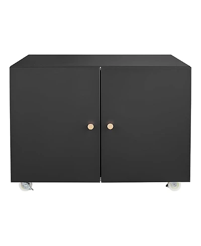 gaomon Rolling Metal Printer Cabinet with Storage for Home Office