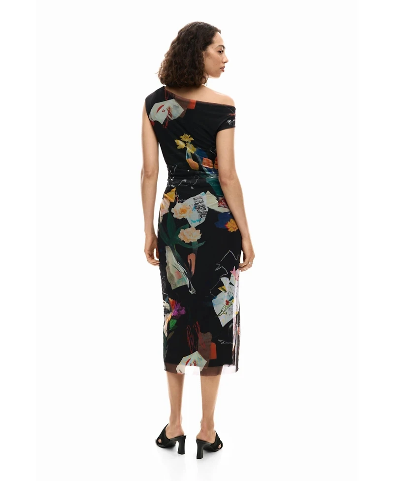 Desigual Women's Midi collage dress