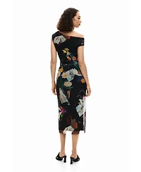 Desigual Women's Midi collage dress