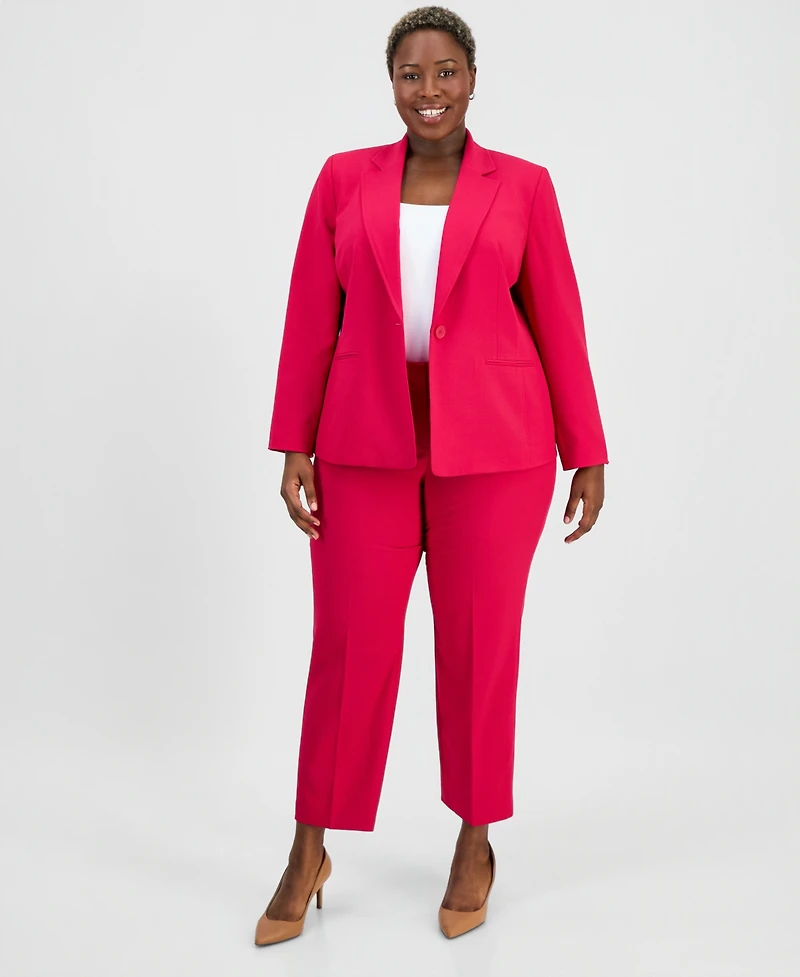 Le Suit Plus One-Button Notch-Collar Jacket & Fly-Front Slim Pants