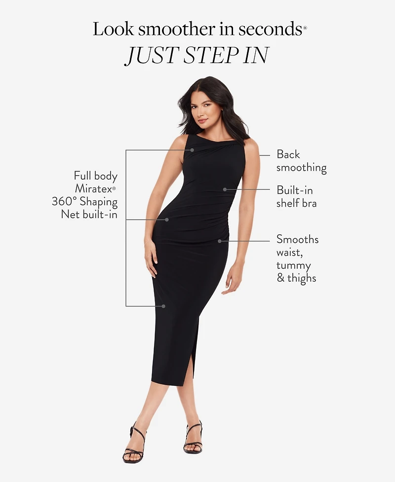 Body by Miraclesuit Women's Asymmetrical Neck Sleeveless Dress