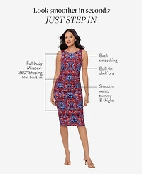 Body by Miraclesuit Women's Printed Scoop Neck Midi Dress