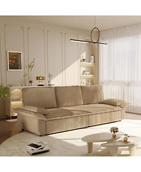 Streamdale Furniture 94.5" Corduroy King Pull Out Sofa Bed, 3-in-1 Convertible Sleeper