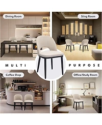 gaomon Wooden Dining Chairs Set of 2, Modern Fabric Upholstered Dining Room Chair, Large Dining Room Kitchen Chairs with High Back & Deep Seat