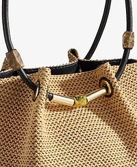 I.n.c. International Concepts Catalyna Straw Tote Handbag, Macy's Exclusive